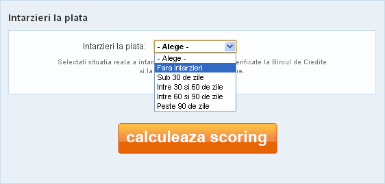 Intarzieri la plata - Credit Scoring