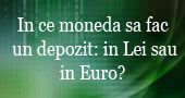 Aleg depozit in Lei sau in Euro